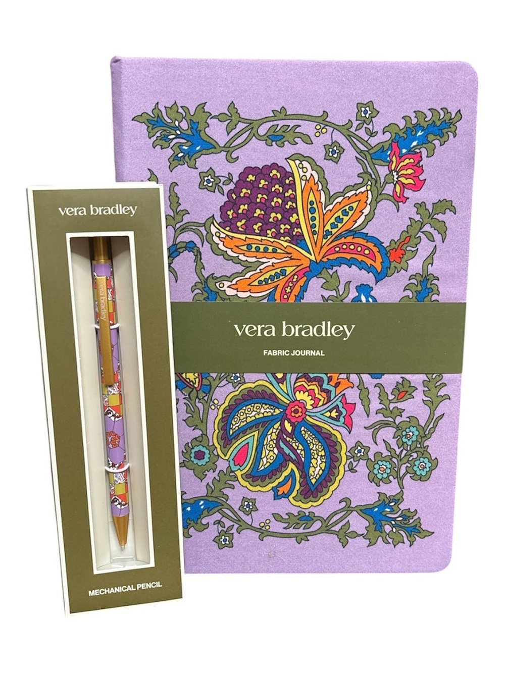 Vera Bradley Marrakesh Patchwork Fabric Journal with Matching Mechanical Pencil